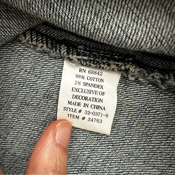 Denim 24/7 Jean Jacket Floral Embroidered Womens 20W - Picture 8 of 15